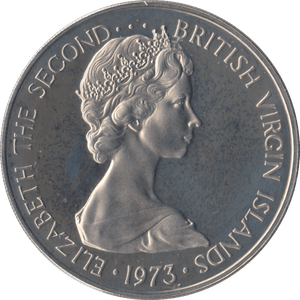 1973 50 CENT BRITISH VIRGIN ISLANDS SILVER (PROOF) - SILVER WORLD COINS - Cambridgeshire Coins