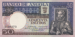 1973 50 ESCUDOS BANKNOTE ANGOLA ( REF 309 ) - World Banknotes - Cambridgeshire Coins