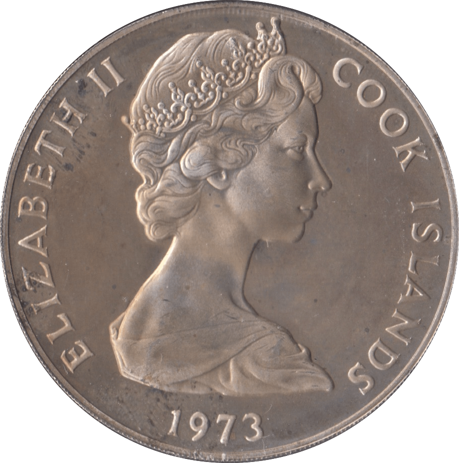 1973 COOK ISLANDS TWO DOLLAR - WORLD COINS - Cambridgeshire Coins