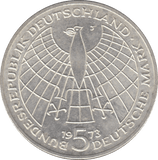 1973 GERMANY SILVER 5 MARKS ( UNC ) - SILVER WORLD COINS - Cambridgeshire Coins