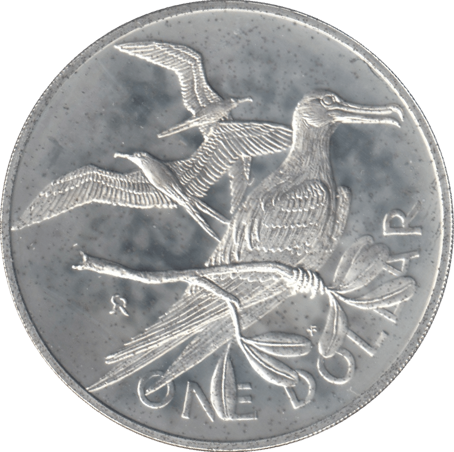 1973 ONE DOLLAR BRITISH VIRGIN ISLANDS SILVER (PROOF) - SILVER WORLD COINS - Cambridgeshire Coins