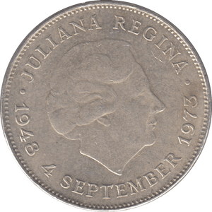 1973 SILVER 10 GULDEN NETHERLANDS 2 - SILVER WORLD COINS - Cambridgeshire Coins