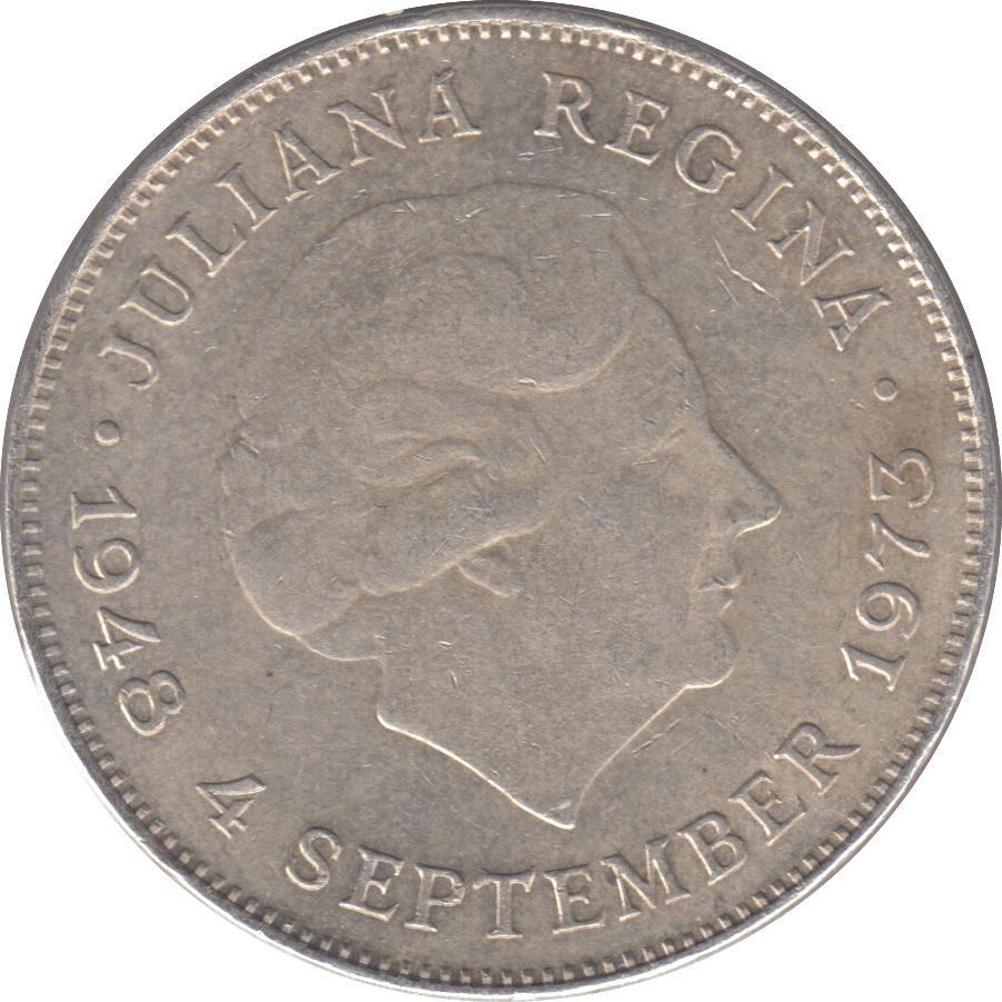 1973 SILVER 10 GULDEN NETHERLANDS 2 - SILVER WORLD COINS - Cambridgeshire Coins