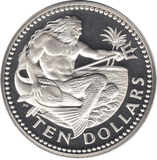 1973 SILVER PROOF TEN DOLLARS BARBADOS - SILVER WORLD COINS - Cambridgeshire Coins