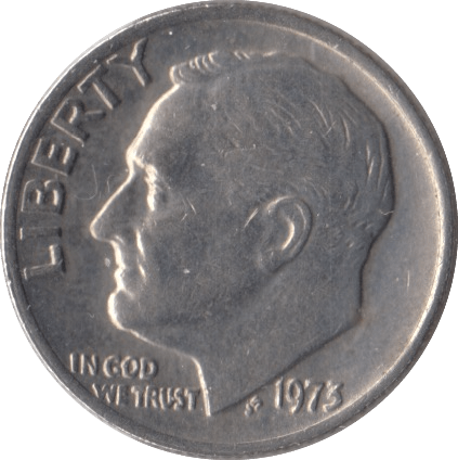 1973 USA ONE DIME - WORLD COINS - Cambridgeshire Coins