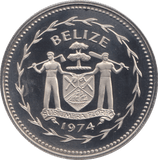 1974 1 DOLLAR BELIZE (PROOF) - WORLD COINS - Cambridgeshire Coins