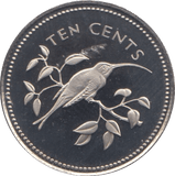 1974 10 CENTS BELIZE (PROOF) - WORLD COINS - Cambridgeshire Coins