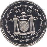 1974 25 CENTS BELIZE (PROOF) - WORLD COINS - Cambridgeshire Coins