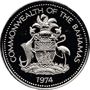 1974 5 CENTS BAHAMAS ( PROOF ) - WORLD COINS - Cambridgeshire Coins