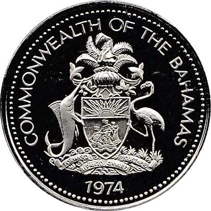 1974 5 CENTS BAHAMAS ( PROOF ) - WORLD COINS - Cambridgeshire Coins