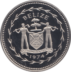 1974 50 CENTS BELIZE (PROOF) - WORLD COINS - Cambridgeshire Coins