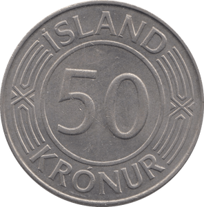 1974 50 KRONUR ICELAND - WORLD COINS - Cambridgeshire Coins