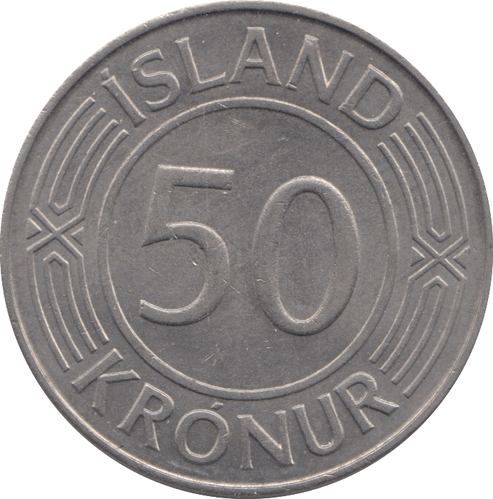 1974 50 KRONUR ICELAND - WORLD COINS - Cambridgeshire Coins