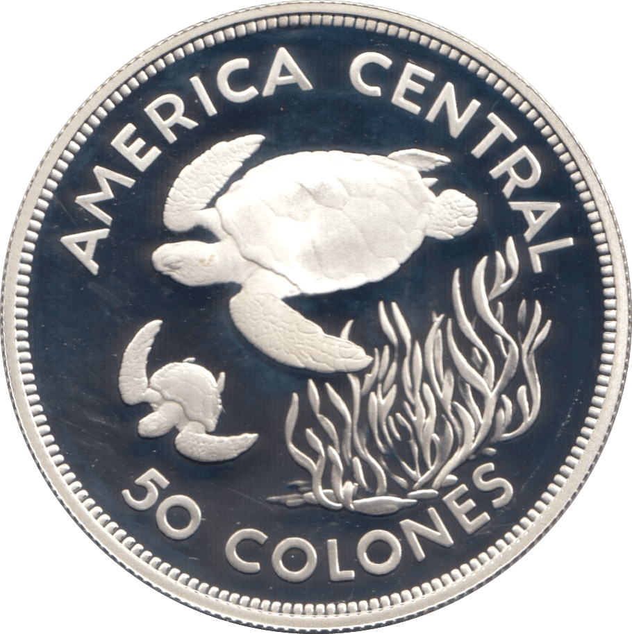 1974 COSTA RICA SILVER 50 COLONES ( PROOF ) - SILVER WORLD COINS - Cambridgeshire Coins