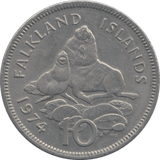 1974 FALKLAND ISLANDS 10 PENCE - WORLD COINS - Cambridgeshire Coins