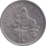 1974 FALKLAND ISLANDS 10 PENCE - WORLD COINS - Cambridgeshire Coins