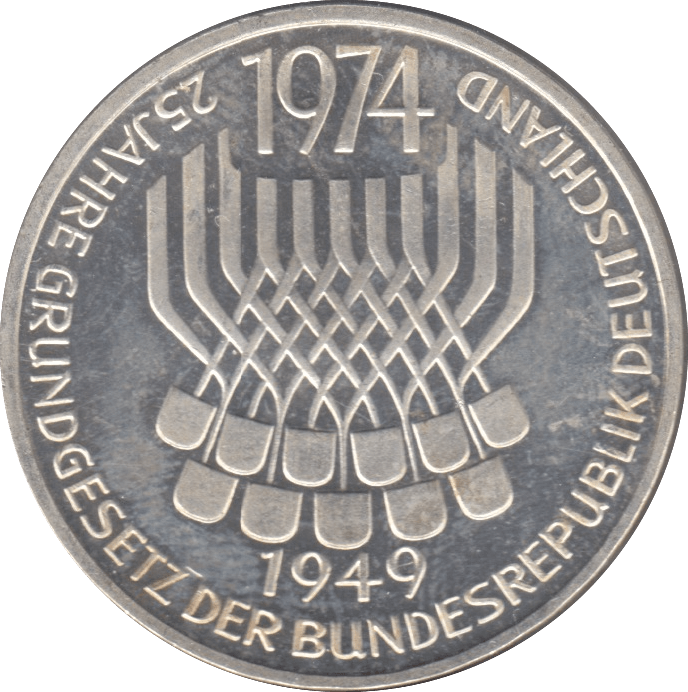 1974 GERMANY SILVER 5 MARKS ( UNC ) - SILVER WORLD COINS - Cambridgeshire Coins
