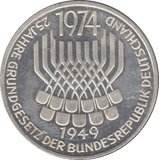 1974 GERMANY SILVER 5 MARKS ( UNC ) - SILVER WORLD COINS - Cambridgeshire Coins