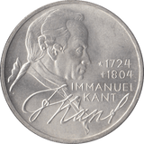 1974 IMMANUAL KANT GERMANY SILVER 5 MARKS - SILVER WORLD COINS - Cambridgeshire Coins