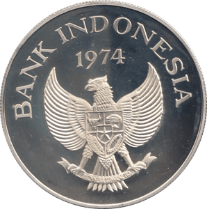 1974 INDONESIA SILVER 5000 RUPIAH ( PROOF ) - SILVER WORLD COINS - Cambridgeshire Coins