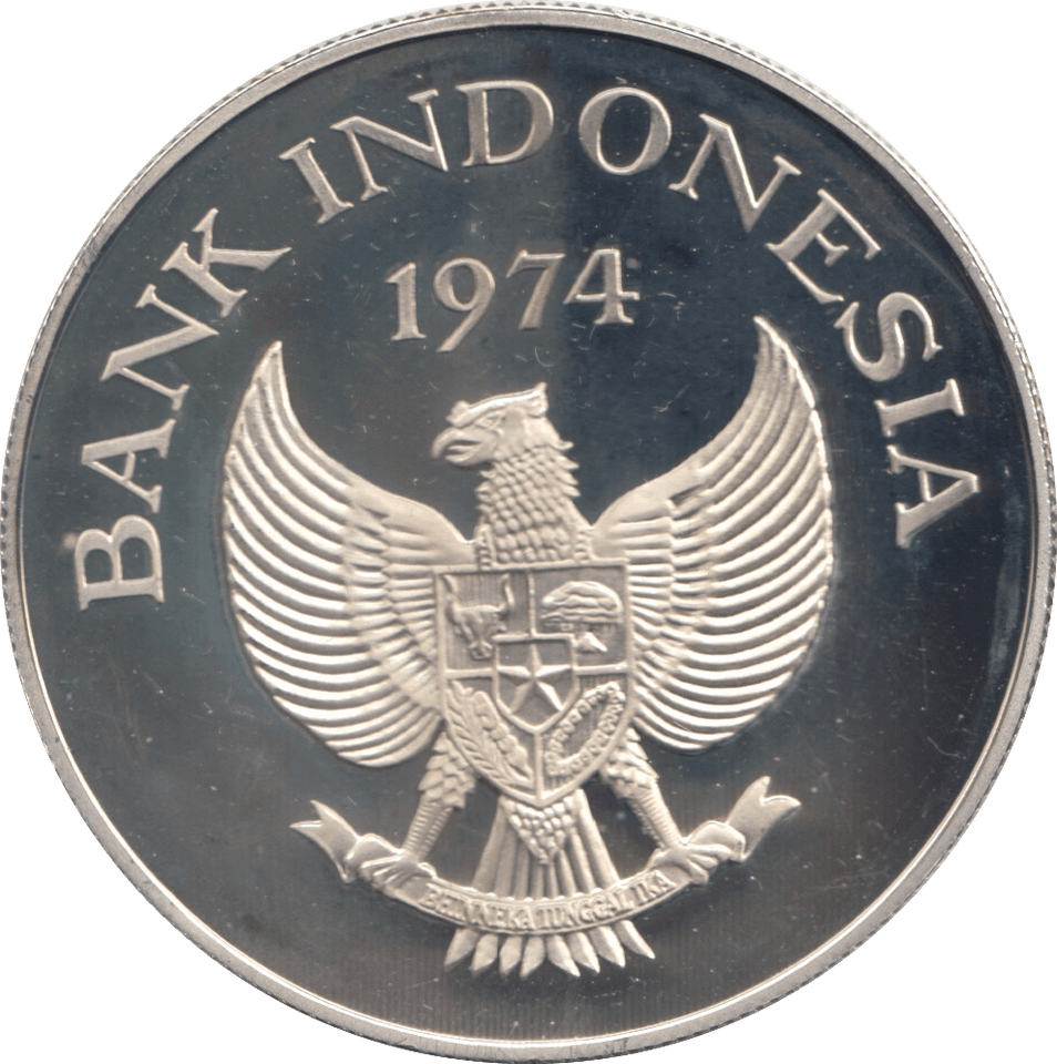 1974 INDONESIA SILVER 5000 RUPIAH ( PROOF ) - SILVER WORLD COINS - Cambridgeshire Coins