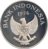 1974 INDONESIA SILVER 5000 RUPIAH ( PROOF ) - SILVER WORLD COINS - Cambridgeshire Coins