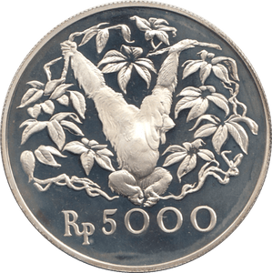 1974 INDONESIA SILVER 5000 RUPIAH ( PROOF ) - SILVER WORLD COINS - Cambridgeshire Coins