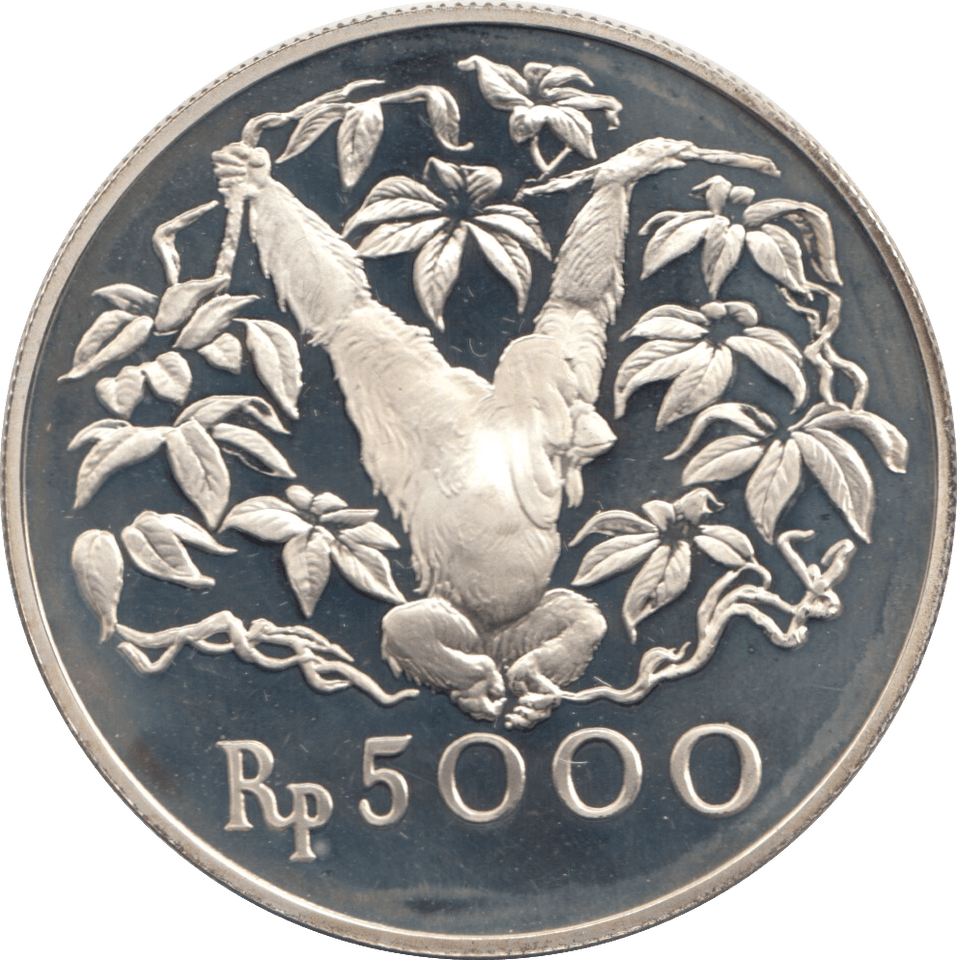 1974 INDONESIA SILVER 5000 RUPIAH ( PROOF ) - SILVER WORLD COINS - Cambridgeshire Coins
