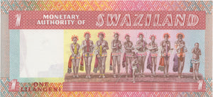 1974 ONE EMALANGENI BANKNOTE SWAZILAND REF 946 - World Banknotes - Cambridgeshire Coins