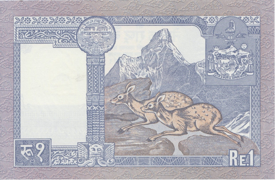 1974 ONE RUPEES BANKNOTE NEPAL REF 924 - World Banknotes - Cambridgeshire Coins