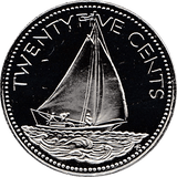 1974 SILVER 25 CENTS BAHAMAS ( PROOF ) - WORLD COINS - Cambridgeshire Coins