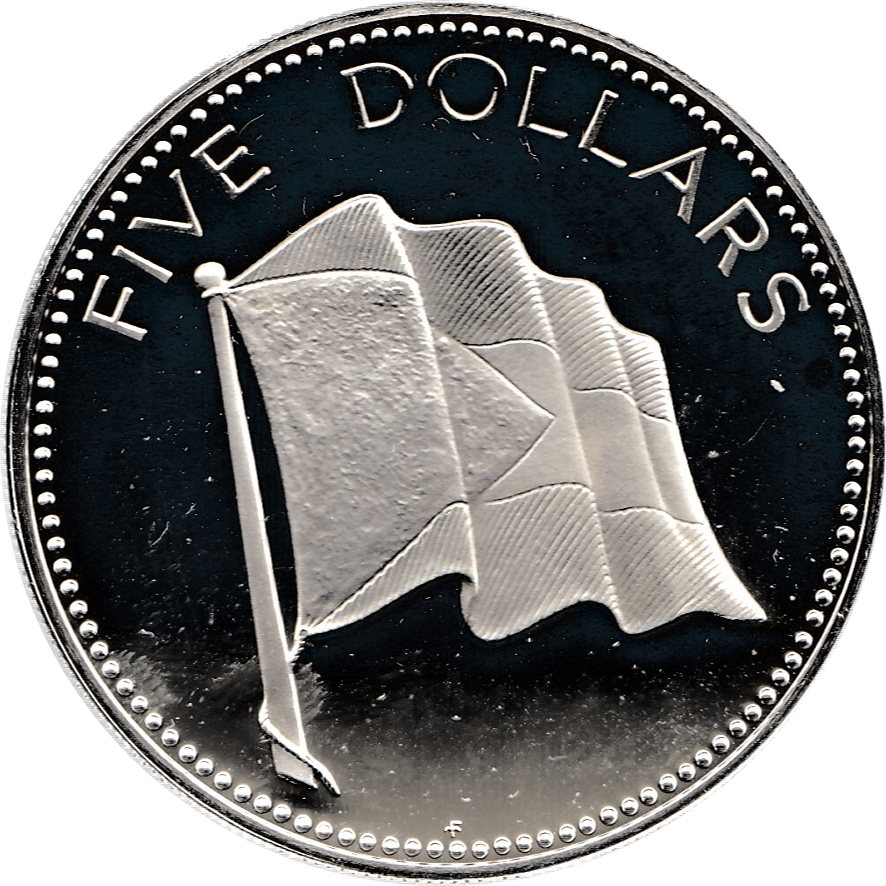 1974 SILVER 5 DOLLARS BAHAMAS ( PROOF ) - SILVER WORLD COINS - Cambridgeshire Coins