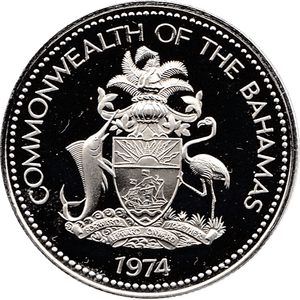 1974 SILVER 50 CENTS BAHAMAS ( PROOF ) - SILVER WORLD COINS - Cambridgeshire Coins