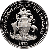 1974 SILVER 50 CENTS BAHAMAS ( PROOF ) - SILVER WORLD COINS - Cambridgeshire Coins