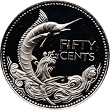 1974 SILVER 50 CENTS BAHAMAS ( PROOF ) - SILVER WORLD COINS - Cambridgeshire Coins