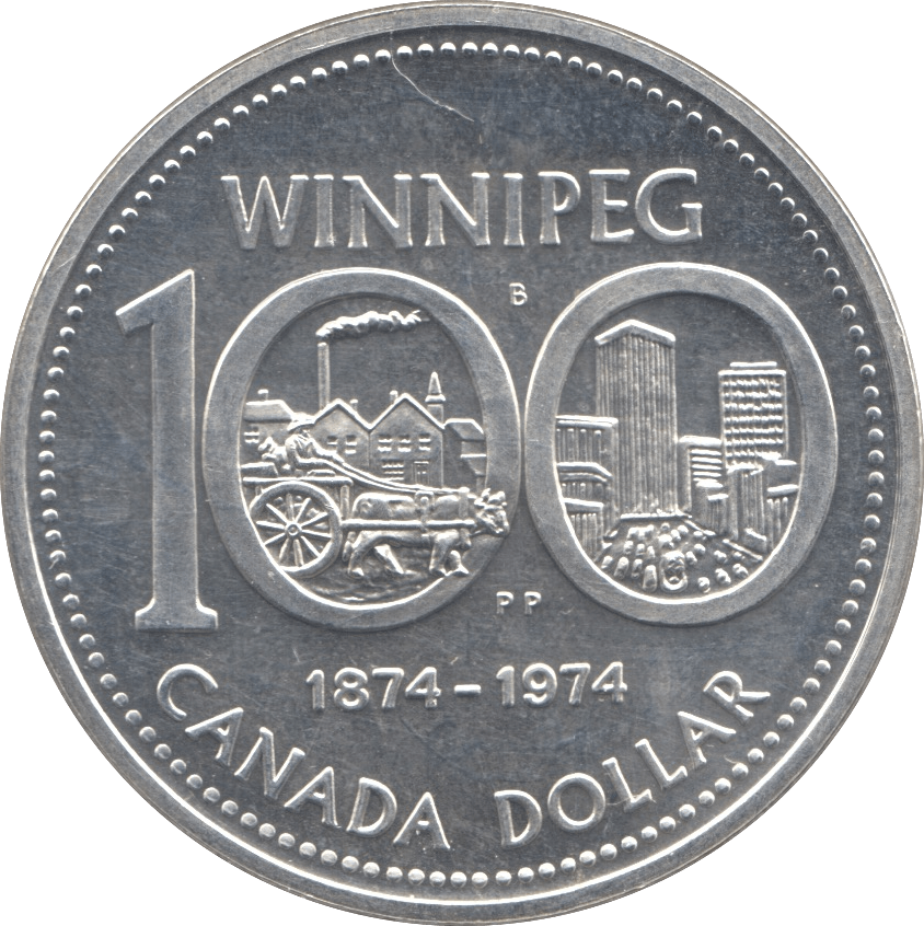 1974 SILVER CANADA COMMEMORATIVE DOLLAR - WORLD COINS - Cambridgeshire Coins