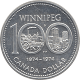 1974 SILVER CANADA COMMEMORATIVE DOLLAR - WORLD COINS - Cambridgeshire Coins