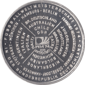 1974 SILVER PROOF GERMANY MEDALLION - SILVER WORLD COINS - Cambridgeshire Coins