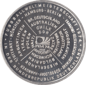 1974 SILVER PROOF GERMANY MEDALLION - SILVER WORLD COINS - Cambridgeshire Coins