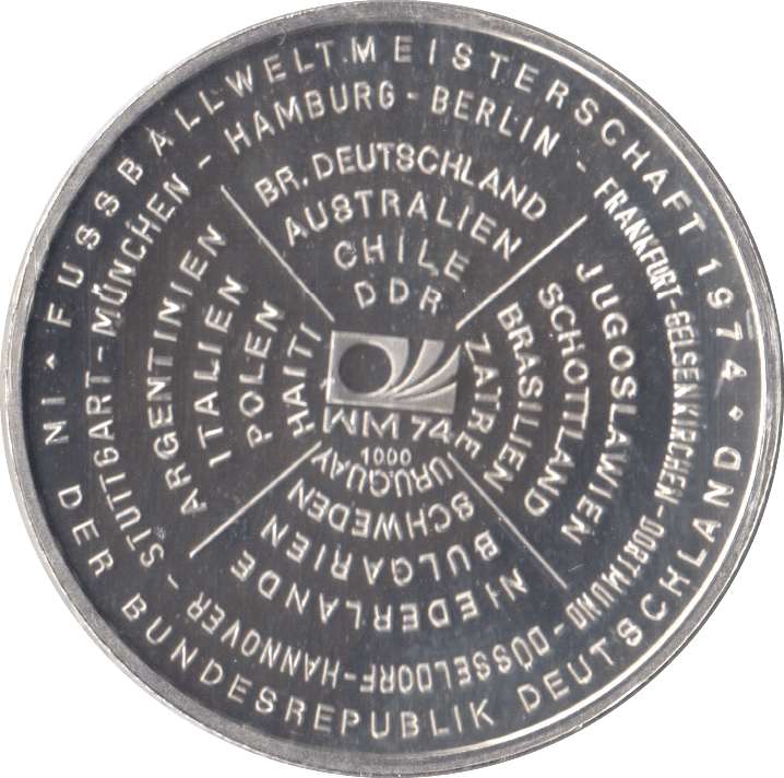 1974 SILVER PROOF GERMANY MEDALLION - SILVER WORLD COINS - Cambridgeshire Coins