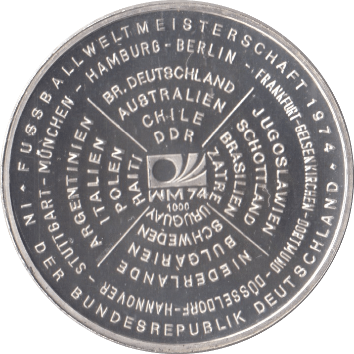 1974 SILVER PROOF GERMANY MEDALLION - SILVER WORLD COINS - Cambridgeshire Coins
