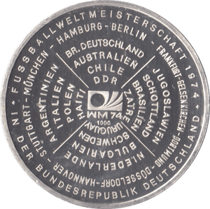 1974 SILVER PROOF GERMANY MEDALLION - SILVER WORLD COINS - Cambridgeshire Coins