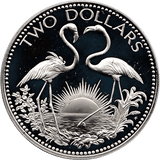 1974 SILVER TWO DOLLARS BAHAMAS ( PROOF ) - SILVER WORLD COINS - Cambridgeshire Coins