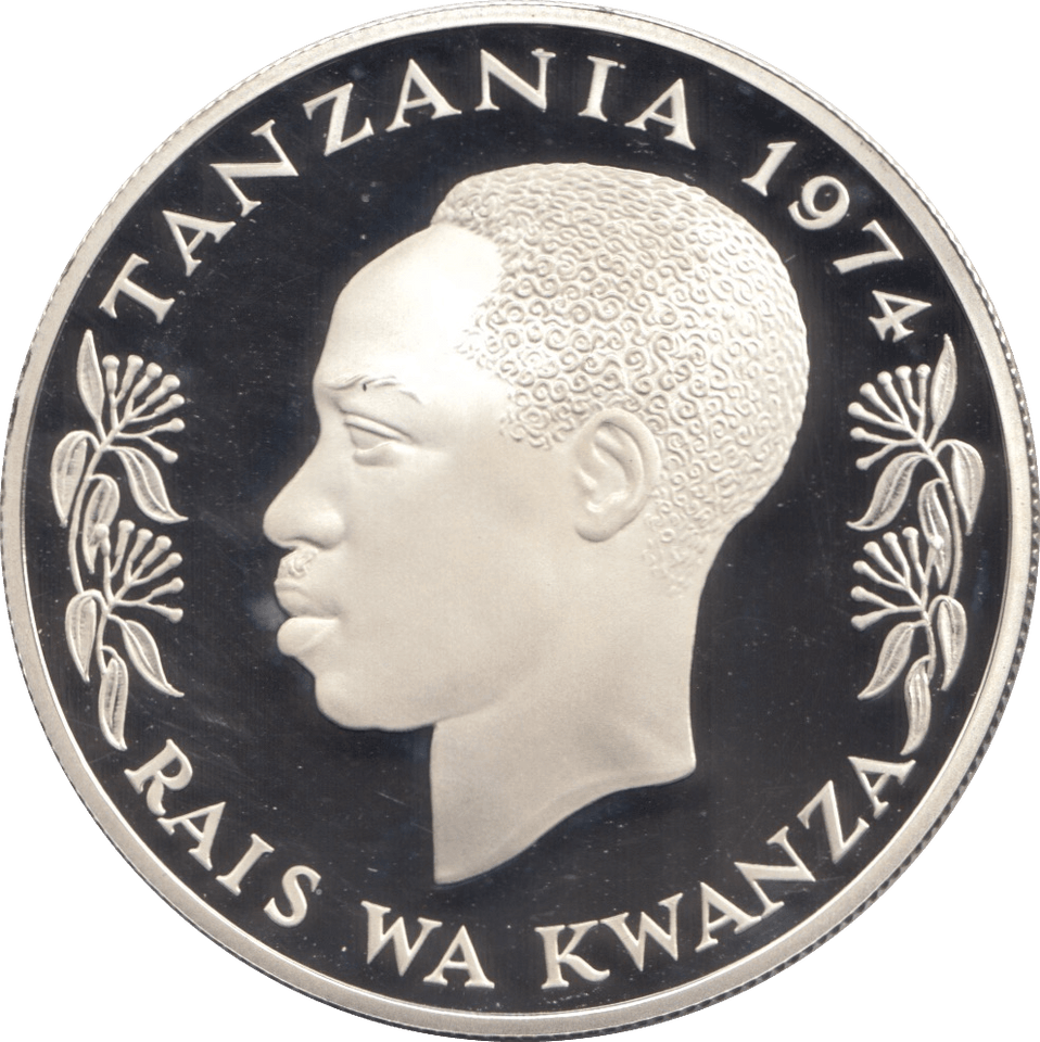 1974 TANZANIA SILVER 50 SHILLINGS ( PROOF ) - SILVER WORLD COINS - Cambridgeshire Coins