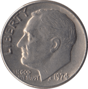 1974 USA ONE DIME - WORLD COINS - Cambridgeshire Coins