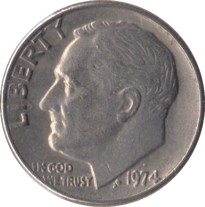 1974 USA ONE DIME - WORLD COINS - Cambridgeshire Coins