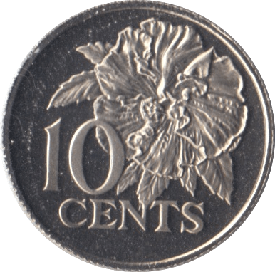 1975 10 CENTS TRINIDAD AND TOBAGO PROOF - WORLD COINS - Cambridgeshire Coins