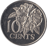 1975 10 CENTS TRINIDAD AND TOBAGO PROOF - WORLD COINS - Cambridgeshire Coins