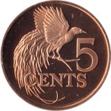 1975 5 CENTS TRINIDAD AND TOBAGO PROOF - WORLD COINS - Cambridgeshire Coins