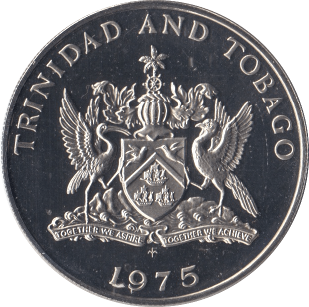1975 50 CENT TRINIDAD AND TOBAGO PROOF - WORLD COINS - Cambridgeshire Coins